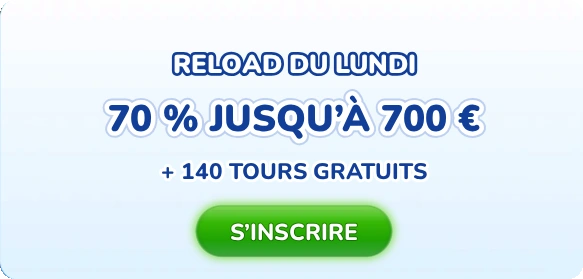 Kazeeno Casino bonus reload lundi